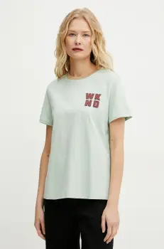 Weekend Max Mara tricou din bumbac femei, culoarea verde, 2515971051600 imagine