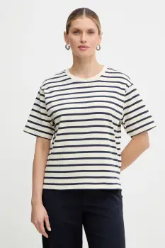 Weekend Max Mara tricou din bumbac MULTID culoarea bej, 2615941031600 imagine