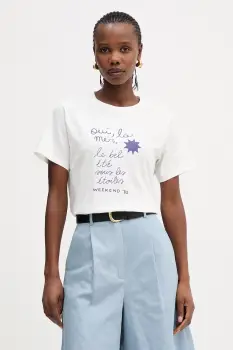 Weekend Max Mara tricou din bumbac PANTERA imagine