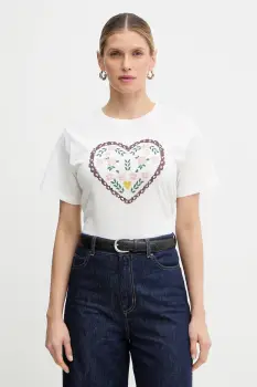 Weekend Max Mara tricou din bumbac TENUE culoarea alb, 2615971051600 imagine