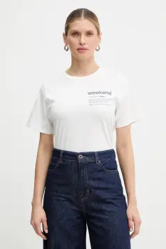 Weekend Max Mara tricou din bumbac TENUE culoarea alb, 2615971051600 imagine