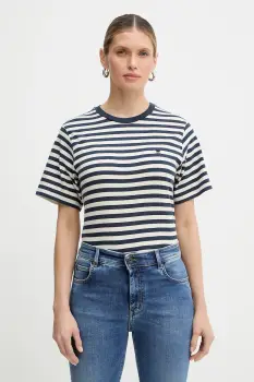 Weekend Max Mara tricou din bumbac VENACO culoarea bej, 2615971031600 imagine