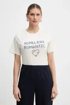 Weekend Max Mara tricou din bumbac WEST culoarea bej, 2615971041600 imagine