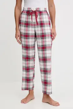 women'secret pantaloni pijama bumbac culoarea rosu, bumbac, 3702289 imagine