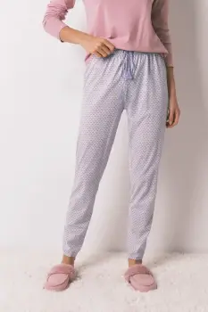women'secret pantaloni pijama bumbac culoarea violet, bumbac, 3702248 imagine