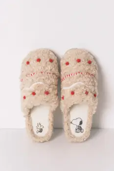 women'secret papuci de casa MULTI WILD RED culoarea bej, 4992584 imagine