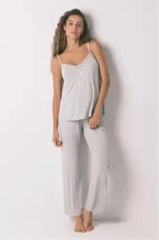 women'secret pijama culoarea gri, 4462645 imagine
