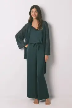 women'secret pijama culoarea verde, satin, 2542473 imagine