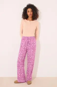 women'secret pijama femei, culoarea violet, 3709659 imagine