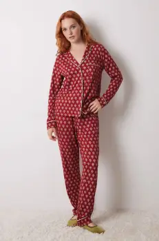 women'secret pijama LOVE ACTUALLY GENERIC PJ femei, culoarea rosu, 4758230 imagine