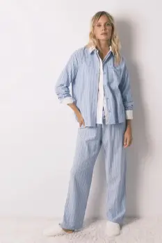 women'secret pijamale de bumbac culoarea bej, bumbac, 3592477 imagine