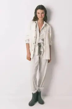 women'secret pijamale de bumbac Snoopy culoarea alb, bumbac, 3132127 imagine