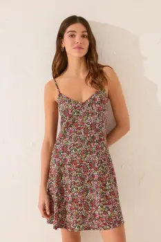 women'secret rochie culoarea negru, mini, evazati, 5549004 imagine