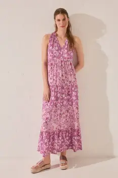 women'secret rochie culoarea violet, maxi, drept, 4479835 imagine