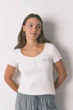 women'secret tricou culoarea alb, 3272276 imagine