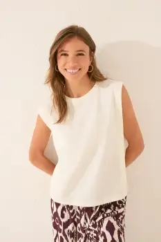 women'secret tricou de pijama culoarea bej, bumbac, 3272262 imagine