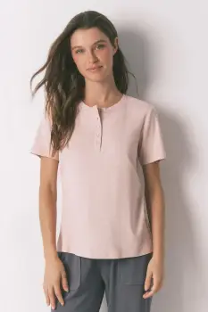 women'secret tricou de pijama culoarea roz, 3272331 imagine