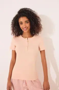 women'secret tricou de pijama femei, culoarea portocaliu, 3279700 imagine