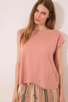 women'secret tricou din bumbac culoarea portocaliu, 3279708 imagine