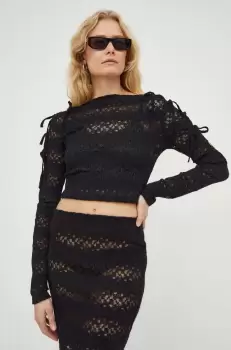 Won Hundred bluza femei, culoarea negru, neted imagine