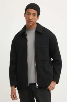 Won Hundred geaca de lana culoarea negru, de tranzitie, 3010-14242 imagine