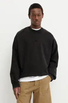 Won Hundred hanorac de bumbac culoarea negru, uni, 3726-12087 imagine