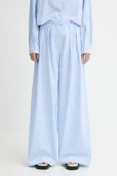 Won Hundred pantaloni de bumbac lat, high waist, 3490-14268 imagine