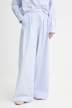 Won Hundred pantaloni de bumbac lat, high waist, 3490-14268 imagine