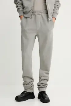 Won Hundred pantaloni de trening din bumbac culoarea gri, uni, 3693-12082 imagine