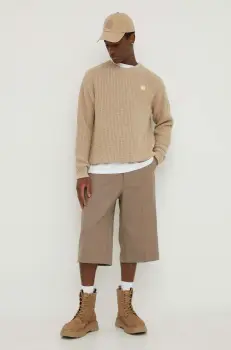 Won Hundred pantaloni scurti barbati, culoarea maro imagine