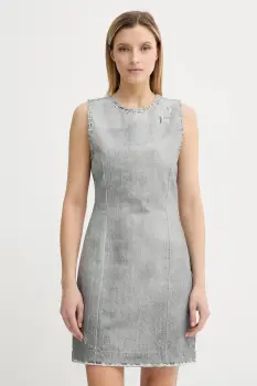 Won Hundred rochie jeans culoarea gri, mini, mulata, 3679-15049 imagine