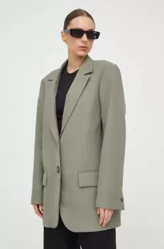 Won Hundred sacou culoarea verde, oversize, neted imagine