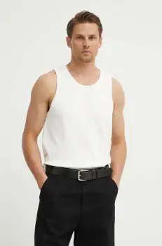 Won Hundred tricou din bumbac barbati, culoarea bej, 1805-12025 imagine