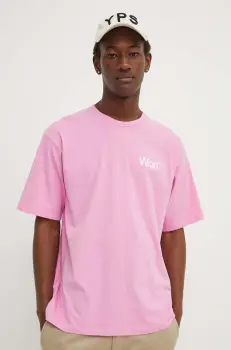 Won Hundred tricou din bumbac barbati, culoarea roz, cu imprimeu, 3101-12063 imagine