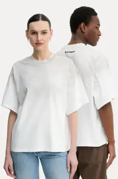 Won Hundred tricou din bumbac culoarea bej, neted, 3610-12071 imagine