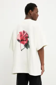 Won Hundred tricou din bumbac culoarea bej, uni, 3521-12074 imagine