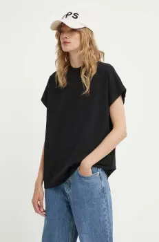 Won Hundred tricou din bumbac femei, culoarea negru, 3103-12071 imagine