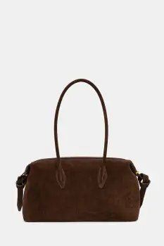 Yuzefi geanta de mana din piele intoarsa BRIOCHE DUFFLE culoarea maro, YUZPF25-HB-BD-S004 imagine