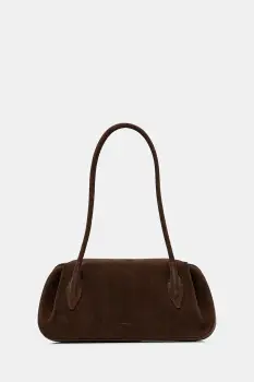 Yuzefi geanta de mana din piele intoarsa OYSTER culoarea maro, YUZCO-HB-OYSB-S004 imagine