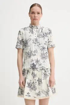 ZADIG&VOLTAIRE bluza culoarea bej, cu imprimeu, WWTO01980 imagine