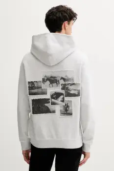 ZADIG&VOLTAIRE bluza culoarea gri, cu gluga, uni, JMSS01307 imagine