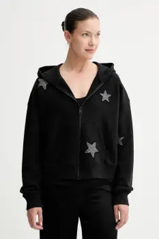 ZADIG&VOLTAIRE bluza culoarea negru, cu gluga, cu imprimeu, JWSS01666 imagine