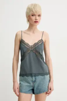 ZADIG&VOLTAIRE bluza de matase culoarea gri, uni, WWCR01258 imagine