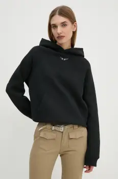 ZADIG&VOLTAIRE bluza femei, culoarea negru, cu gluga, neted, JWSS00600 imagine