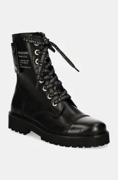 ZADIG&VOLTAIRE botine Joe femei, culoarea negru, cu toc plat, SWCT00004 imagine