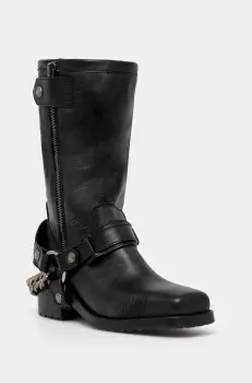 ZADIG&VOLTAIRE cizme de piele Igata Boots femei, culoarea negru, cu toc drept, SWCT00865 imagine