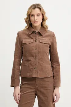 ZADIG&VOLTAIRE geaca din velur culoarea maro, de tranzitie, WWOW01703 imagine