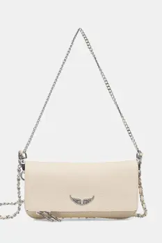 ZADIG&VOLTAIRE geanta de piele ROCK NANO GRAINED LEATHER imagine