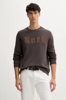 ZADIG&VOLTAIRE hanorac de bumbac culoarea maro, cu imprimeu, JMSS01308 imagine