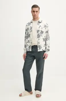 ZADIG&VOLTAIRE pantaloni din in barbati, culoarea gri, WMPA01208 imagine